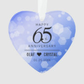 65e anniversaire de l'élégant Mariage Blue Sapphir (dos)