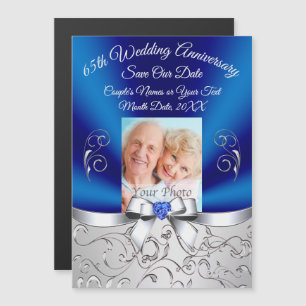 65e Anniversaire de Mariage Magnetiques Cartes de 