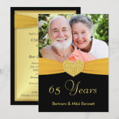 65e anniversaire - Faux Poche - Cartes d'invitatio (Devant / Derrière)