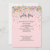 65e anniversaire Fête confetti Invitation (Devant)