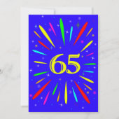 65e anniversaire Fête Invitation Explosion (Devant)