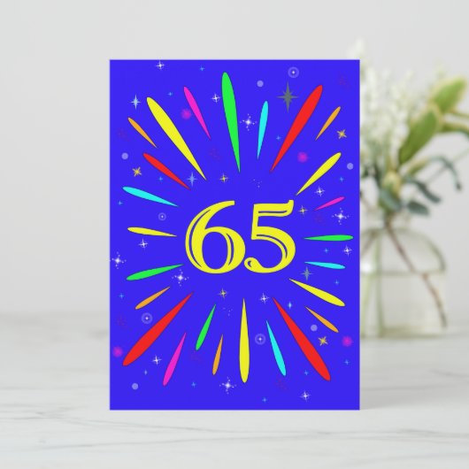 65e anniversaire Fête Invitation Explosion (Debout devant)