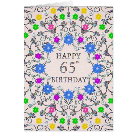 65e anniversaire Fleurs Abstraites (Devant)
