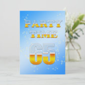 65e anniversaire invitation à la fête avec bière (Debout devant)