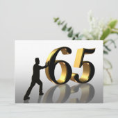 65e anniversaire invitation de fête "Poussant 65" (Debout devant)