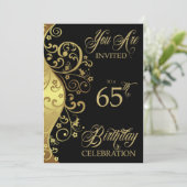 65e anniversaire Invitation personnalisée (Debout devant)