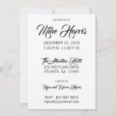 65e anniversaire Invitation personnalisée (Dos)