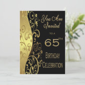 65e anniversaire Invitation personnalisée (Debout devant)