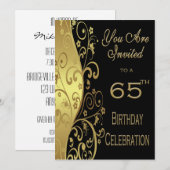 65e anniversaire Invitation personnalisée (Devant / Derrière)