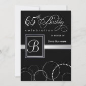 65e anniversaire Invitations à la fête - avec Mono (Devant)