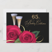 65e anniversaire Invitations personnalisées (Devant)