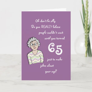65e anniversaire pour sa carte amusante