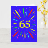 65e 'Birthday Explosion'-Kaart Kaart (Gele Bloem)