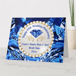 65e carte d'anniversaire du Mariage pour maman et