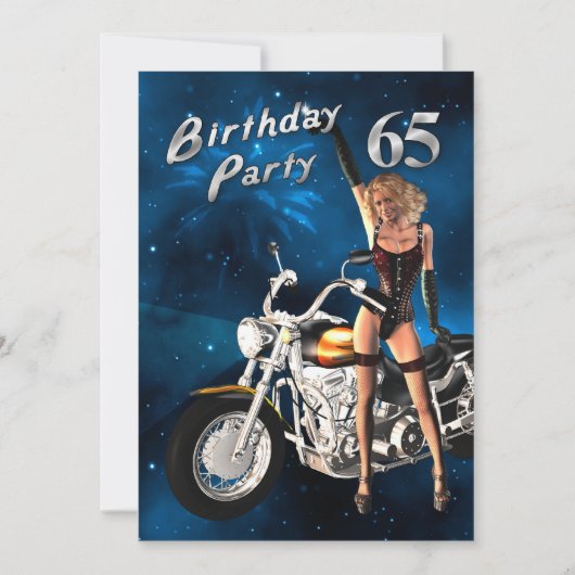 65e fête d'anniversaire Invitation (Devant)