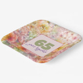 65e Jubileum Cosmos Floral Design Papieren Bordje (Gebogen)