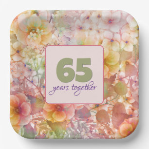 65e Jubileum Cosmos Floral Design Papieren Bordje