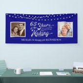 65e Jubileum Foto's & nu | Blauw en zilver Spandoek (Beurs)