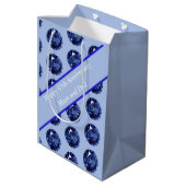 65e Jubileum Saffier bewerkbaar Medium Cadeauzakje (Achterkant Gekanteld)