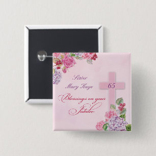 65e Jubileum van het Religieuze Leven Katholieke N Vierkante Button 5,1 Cm