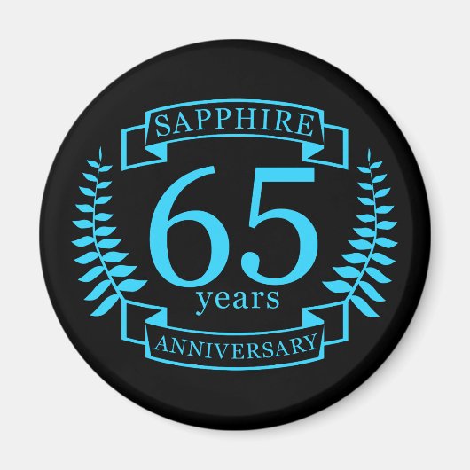 65e JUBILEUM voor weddenschappen SAPPHIRE Magneet (Voorkant)