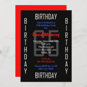 65e Uitnodiging voor verjaardagsfeestje 65 (Voorkant / Achterkant)