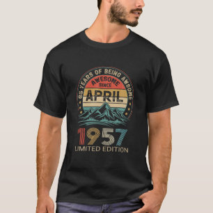 65e verjaardag 65 jaar oud Geweldige sinds april 1 T-shirt