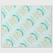 65e verjaardag beter met leeftijd cadeaupapier (Vlak)