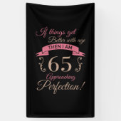 65e verjaardag beter met leeftijd spandoek (Verticaal)