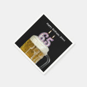 65e verjaardag bier servetten (Hoek)