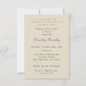 65e verjaardag Carrousel Custom Invite Kaart (Achterkant)