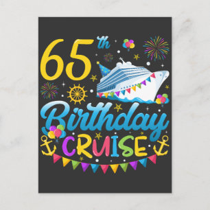 65e verjaardag cruise verjaardagsfeestje briefkaart