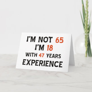 65e verjaardag design kaart