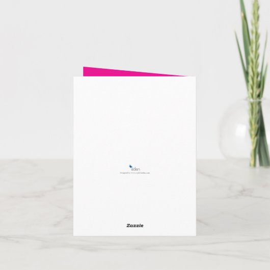 65e verjaardag drie foto's heet roze en witte kaar kaart (Achterkant)