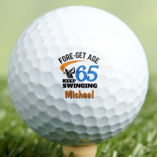 65e verjaardag golfballen 65 jaar grappig cadeau b