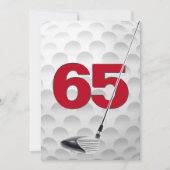 65e verjaardag golfthema kaart (Voorkant)