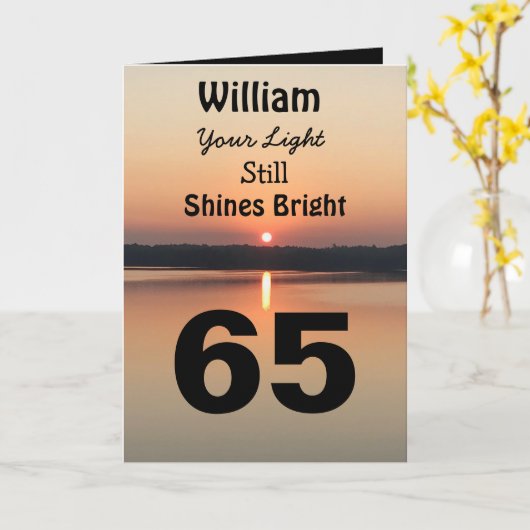 65e verjaardag: je licht schijnt nog steeds kaart (Gele Bloem)