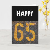 65e verjaardag-kaart kaart (Gele Bloem)