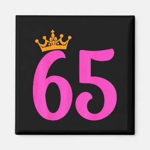 65e verjaardag kroon 65 jaar oud verjaardagsfeestj magneet