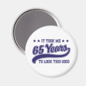 65e verjaardag magneet (Voorkant / Achterkant)