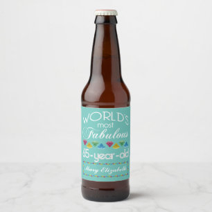 65e verjaardag meest fabelachtige kleurrijke Gem T Bier Etiket