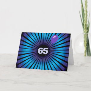 65e verjaardag Neon Optical Illusion Kaart
