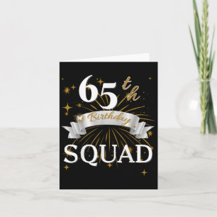 65e verjaardag Squad Familie Party Style Crew Matc Kaart