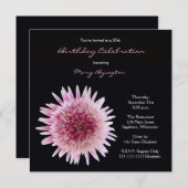 65e verjaardag uitnodiging Gorgeous Gerbera (Voorkant / Achterkant)