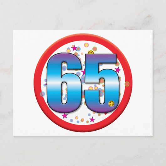 65e verjaardag v2 briefkaart (Voorkant)