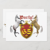 65e verjaardag van de uitnodiging van de Birthday (Voorkant / Achterkant)