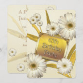 65e verjaardag van de uitnodiging van de Birthday (Voorkant / Achterkant)