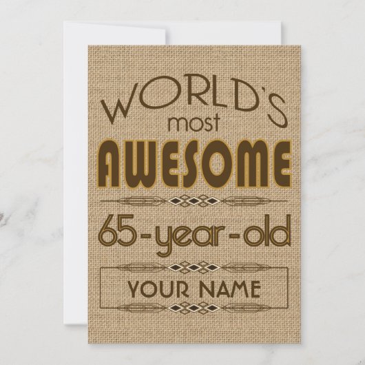 65e verjaardag van de viering van de wereld Best F Kaart (Voorkant)