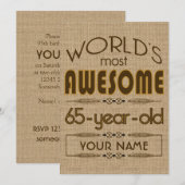 65e verjaardag van de viering van de wereld Best F Kaart (Voorkant / Achterkant)