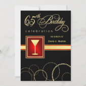 65e verjaardag van uitnodigingen (Voorkant)